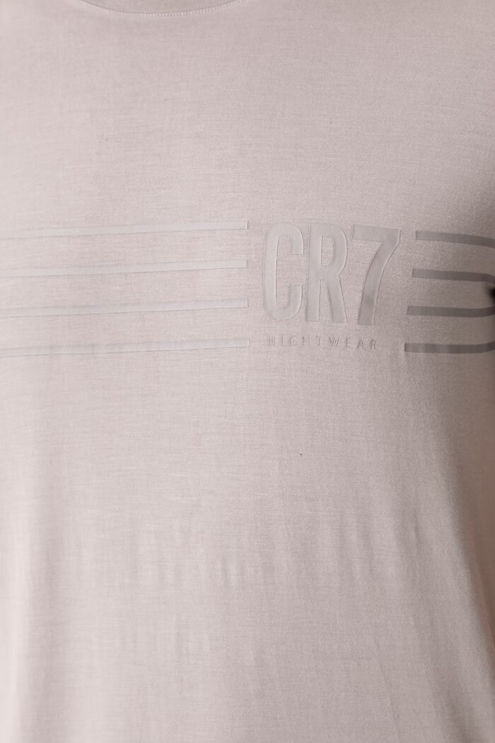 CR7 Cristiano Ronaldo пижама от две части мъжка с модал x MODAL CONCEPT бежова 8736-4107-1557
