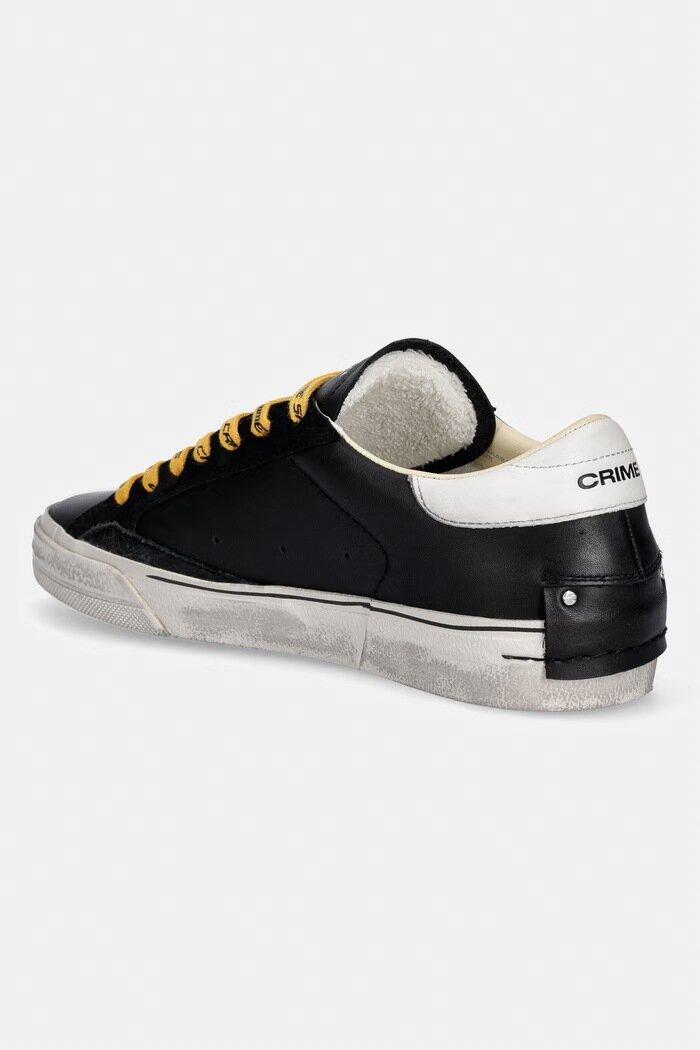 CRIME LONDON Кожени маратонки DISTRESSED 20 мъжки в черно 11074AA8