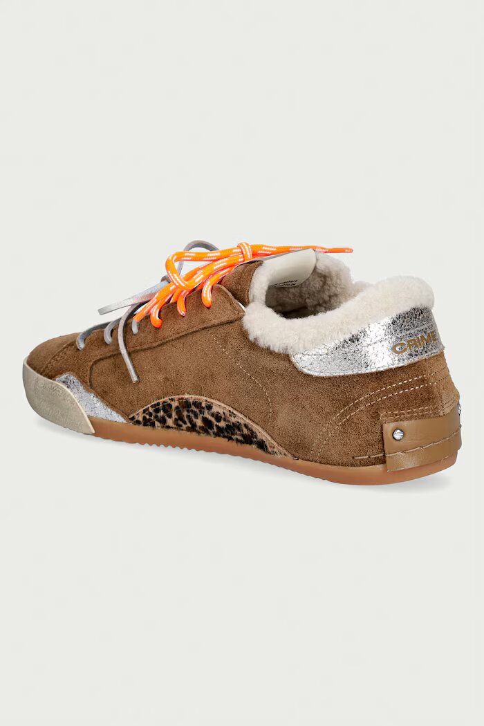 CRIME LONDON SNEAKERINA маратонки дамски от велур кафяви 23604AA9