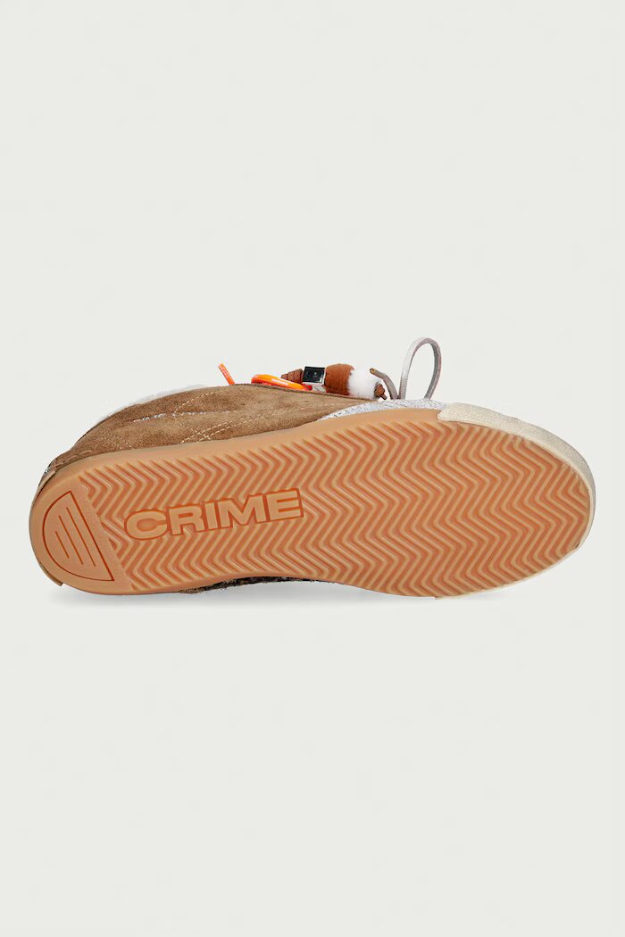 CRIME LONDON SNEAKERINA маратонки дамски от велур кафяви 23604AA9