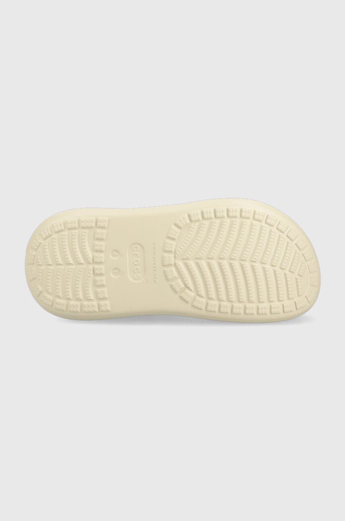 Crocs Чехли Classic Crush Clog в бежово с платформа 207521
