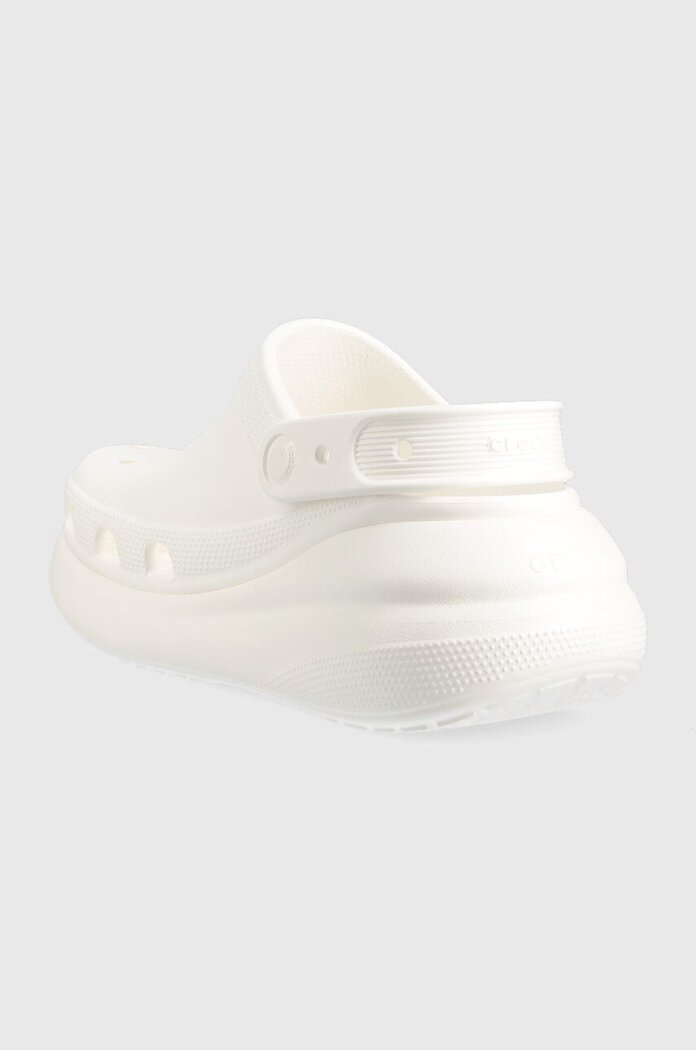 Crocs Чехли Classic Crush Clog в бяло с платформа 207521