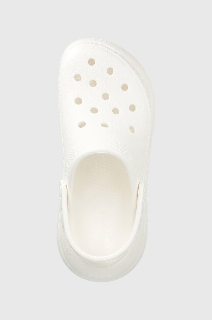 Crocs Чехли Classic Crush Clog в бяло с платформа 207521
