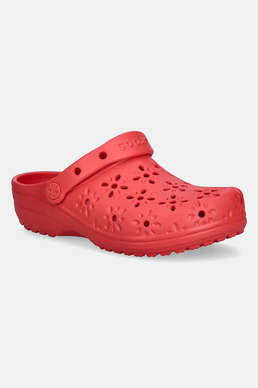 Crocs Чехли Classic Floral Cut Out Clog