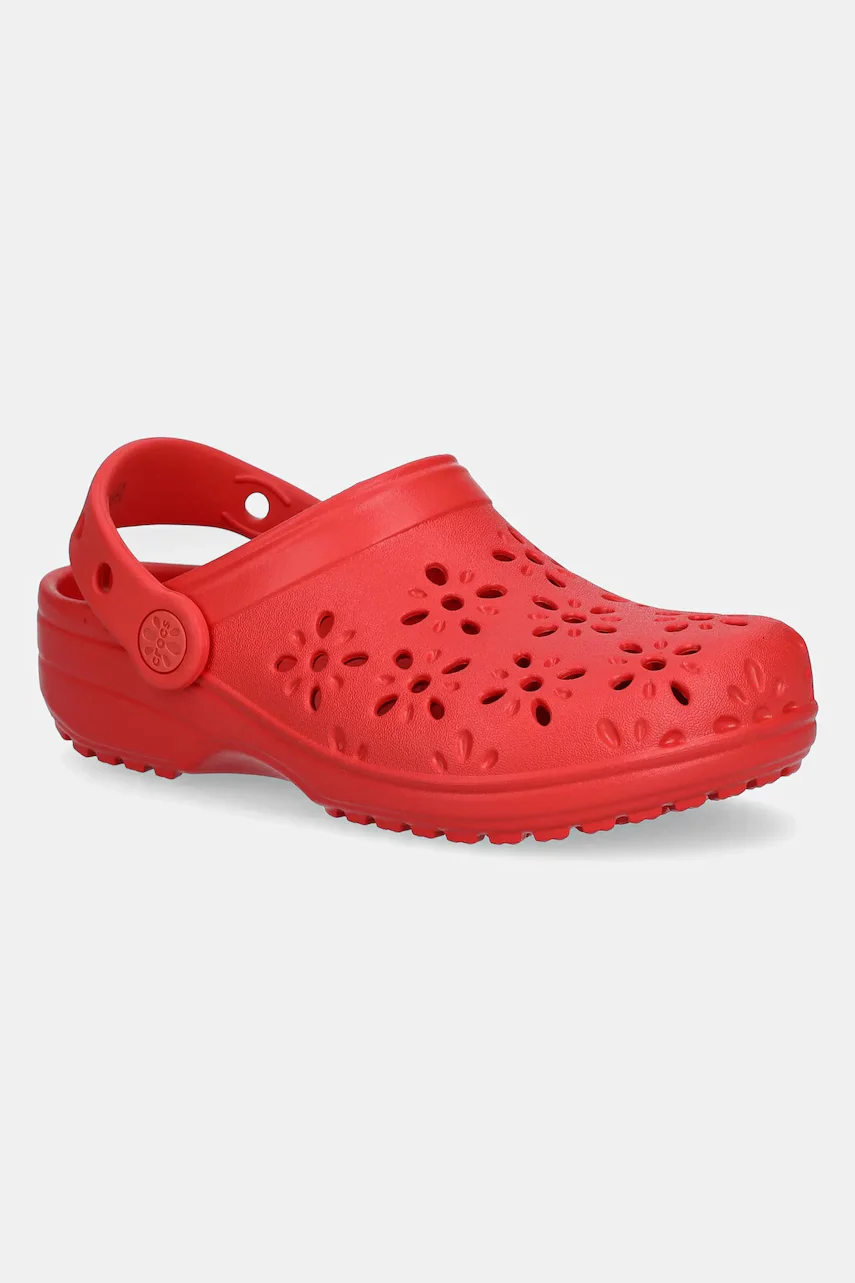 Crocs Чехли CLASSIC FLORAL CUT OUT CLOG KIDS