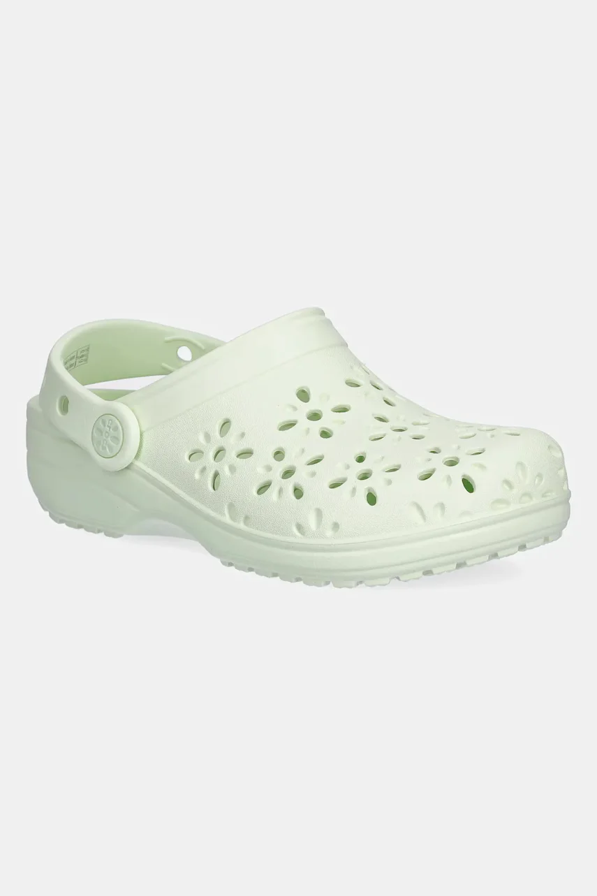 Crocs Чехли CLASSIC FLORAL CUT OUT CLOG KIDS