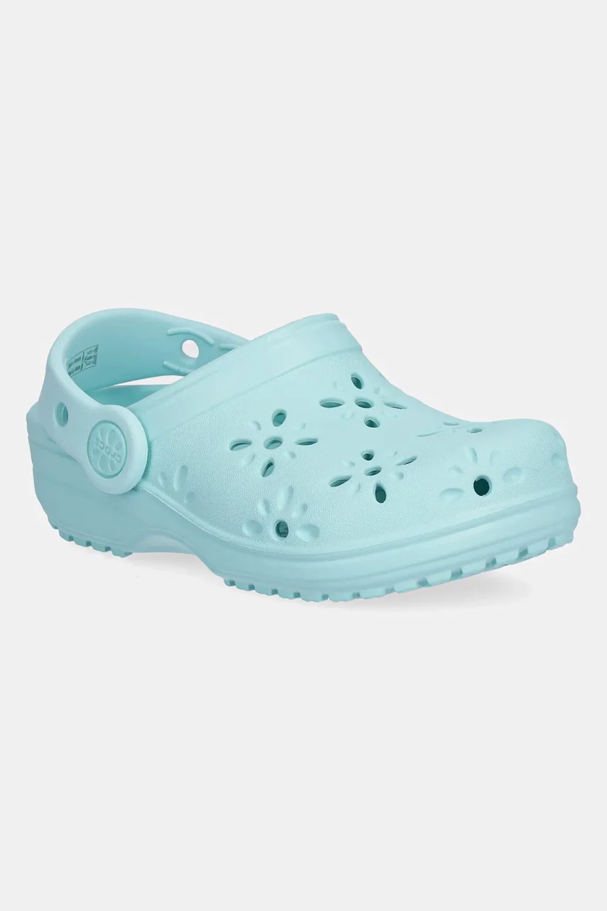 Crocs Чехли CLASSIC FLORAL CUT OUT CLOG KIDS