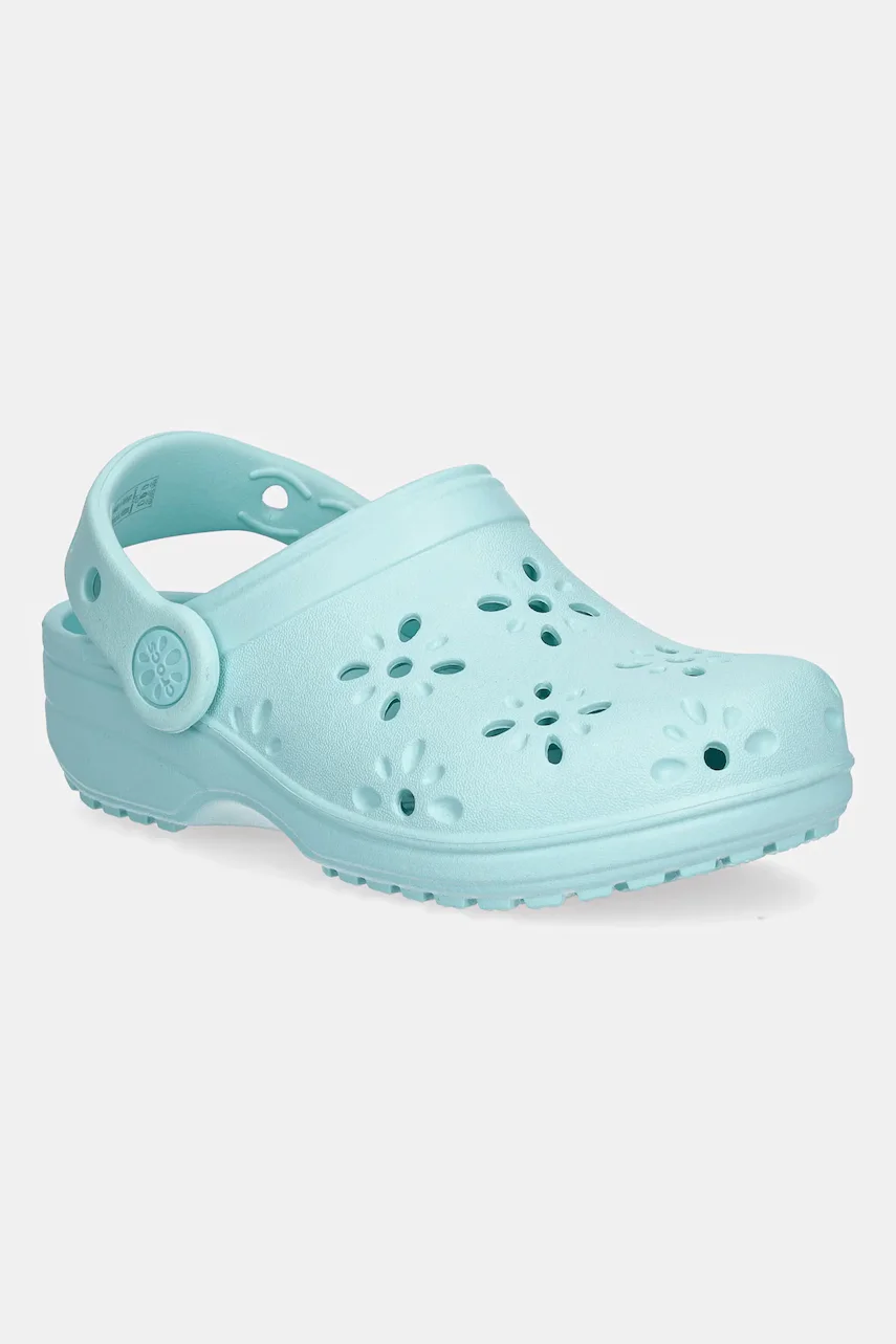 Crocs Чехли CLASSIC FLORAL CUT OUT CLOG KIDS