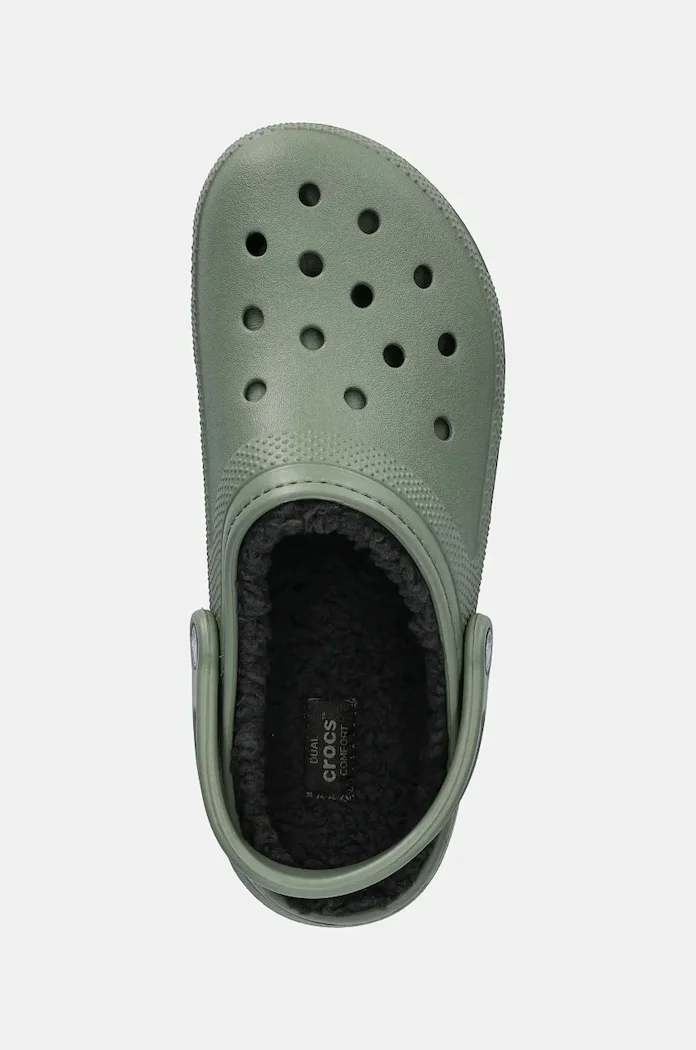 Crocs Чехли Classic Lined Clog в зелено 203591