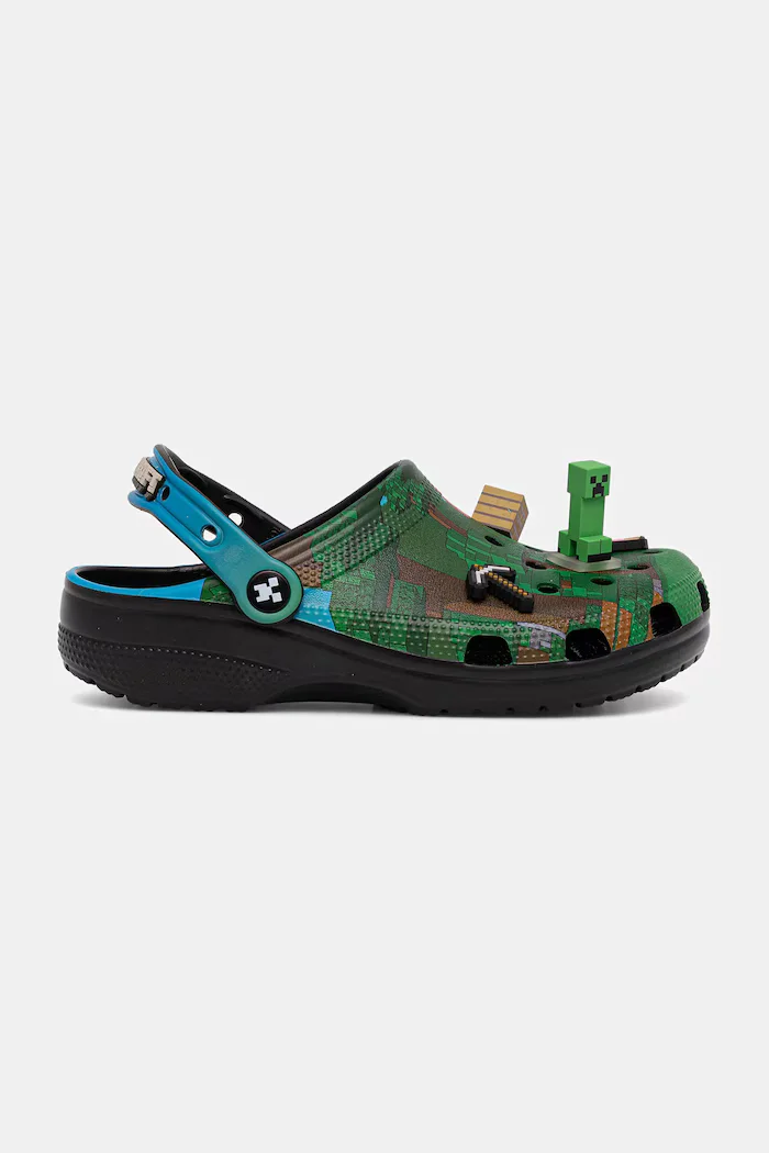 Crocs Чехли Classic Minecraft Clog в зелено 210829-90H