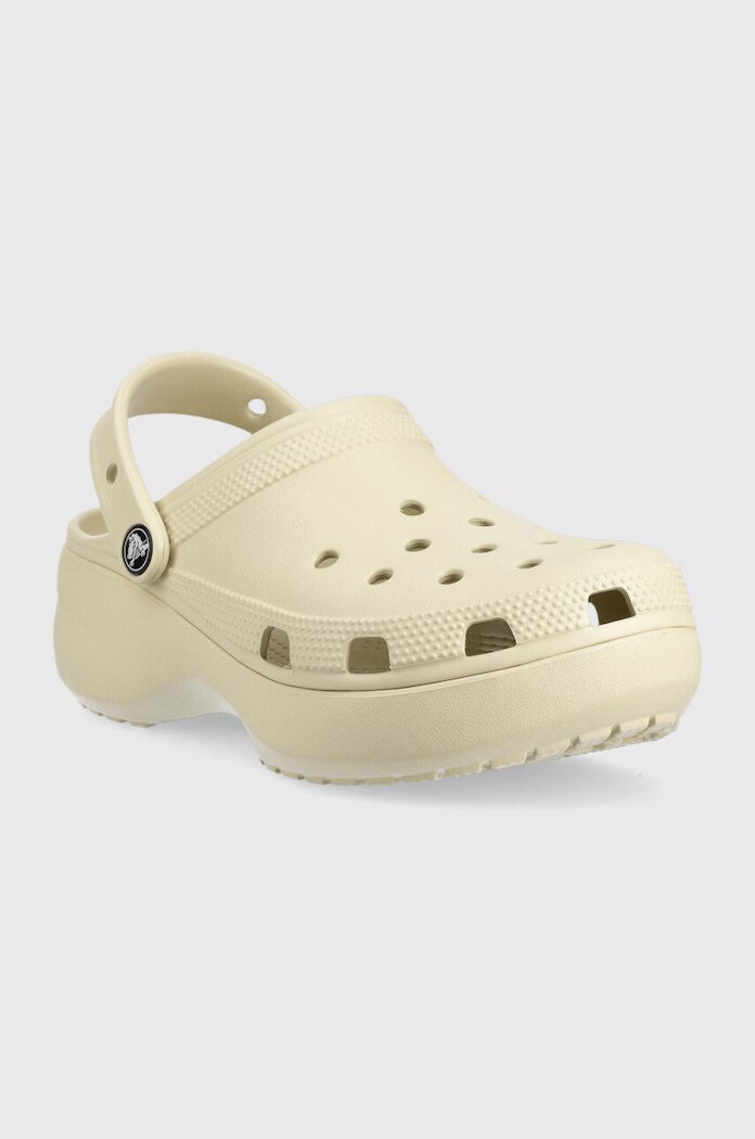 Crocs Чехли Classic Platform Clog Classic Platform Clog W в бежово с платформа 206750