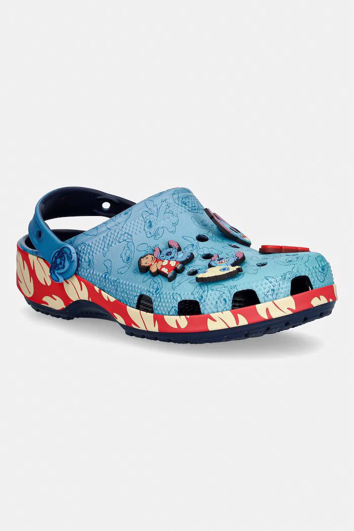 Crocs чехли Classic Stitch Multi Clog сини 213006