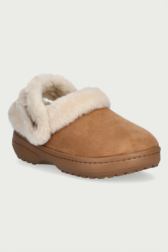 Crocs чехли дамски Classic Unfurgettable Suede Clog бежови 212106