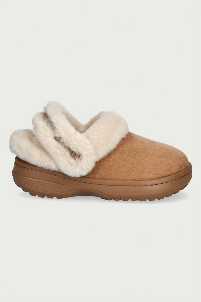 Crocs чехли дамски Classic Unfurgettable Suede Clog бежови 212106