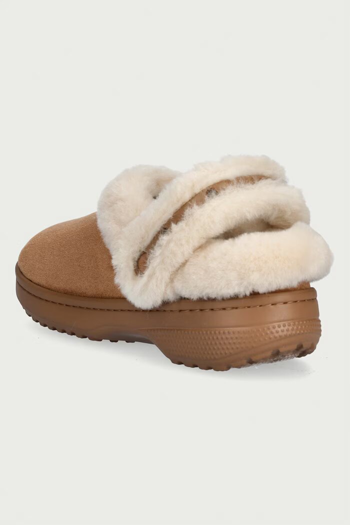 Crocs чехли дамски Classic Unfurgettable Suede Clog бежови 212106
