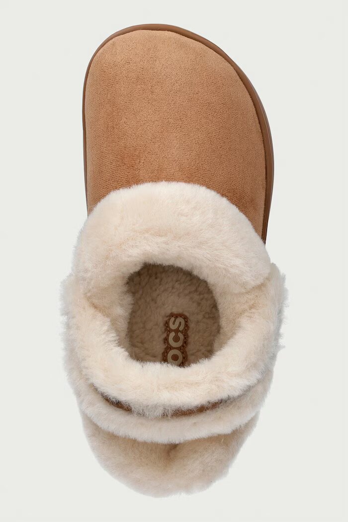Crocs чехли дамски Classic Unfurgettable Suede Clog бежови 212106