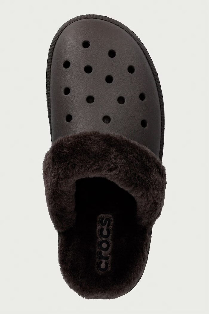 Crocs пантофи Classic Fuzz Scuff Slipper кафяви 212143