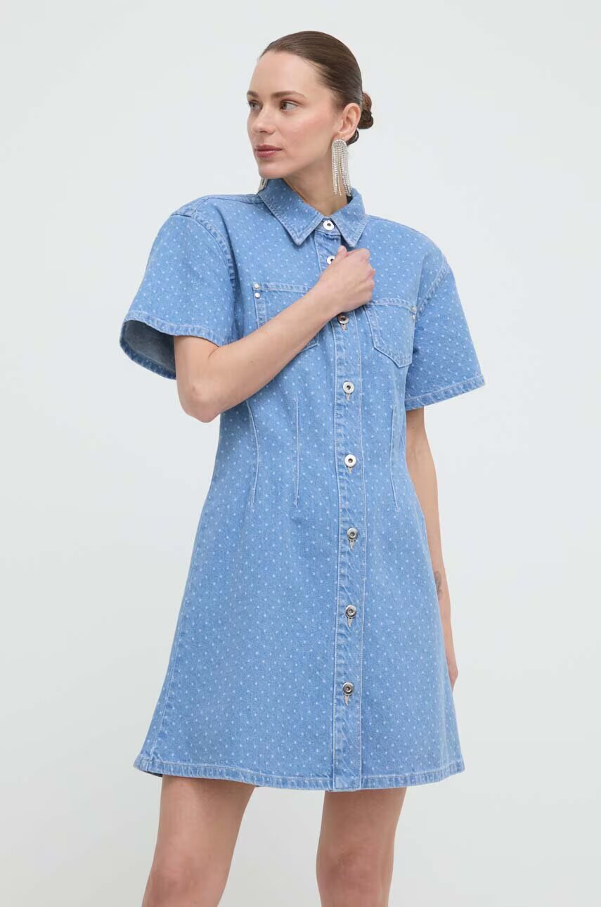 custommade Дънкова рокля Jamilah Dots