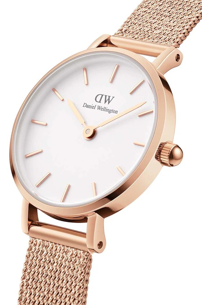 Daniel Wellington Часовник Petite 24 Pressed дамски в розово