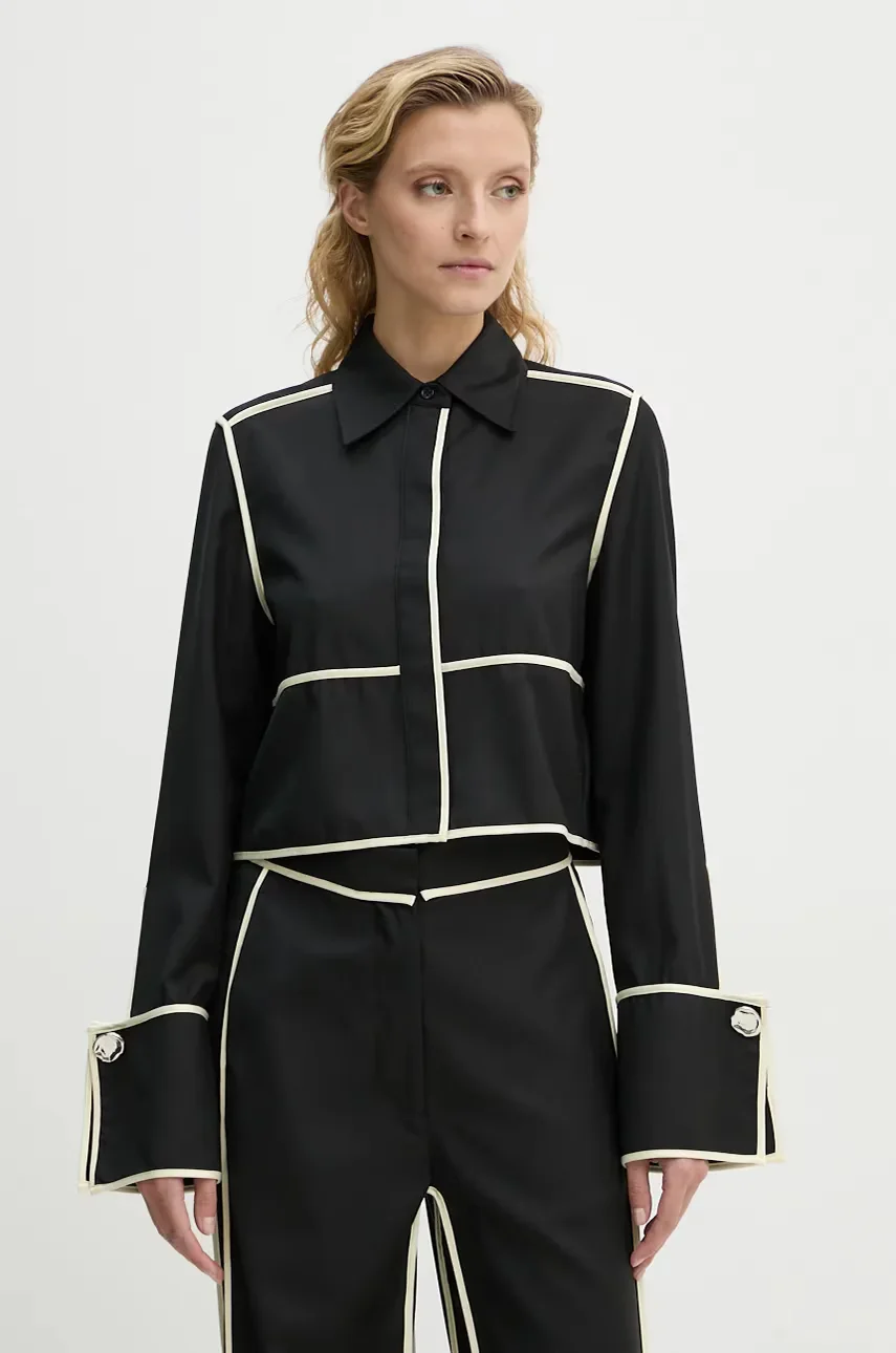 Day Birger et Mikkelsen Вълнена риза Tessa - Refined Suiting Blend