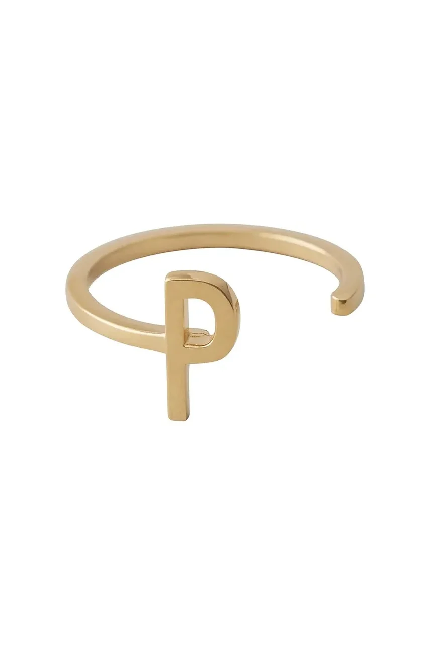 Design Letters Позлатен сребърен пръстен