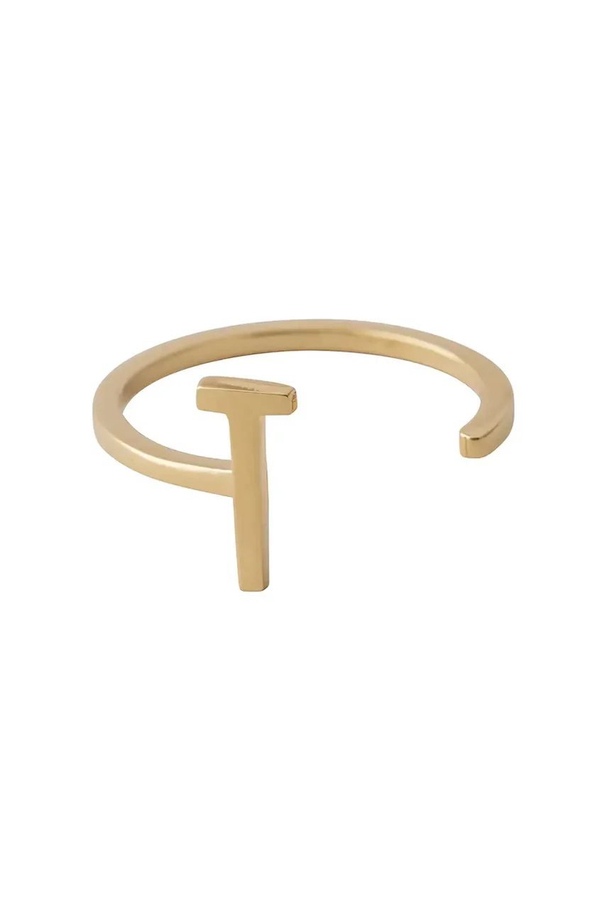 Design Letters Позлатен сребърен пръстен