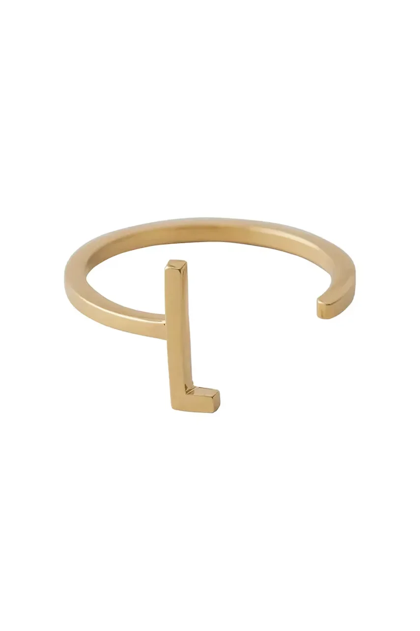 Design Letters Позлатен сребърен пръстен