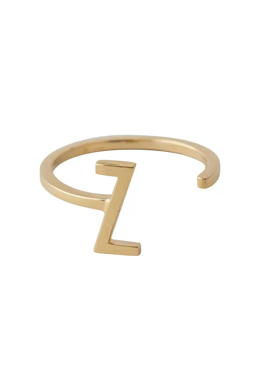 Design Letters Позлатен сребърен пръстен