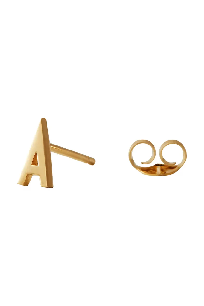 Design Letters Позлатена сребърна обица