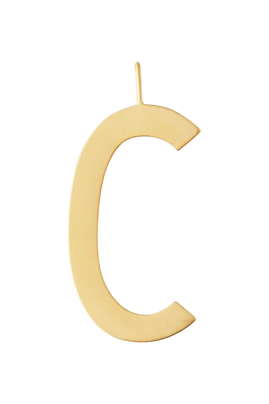 Design Letters Позлатена сребърна висулка
