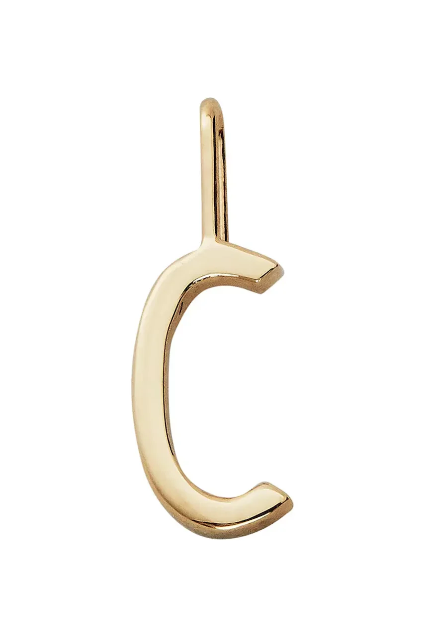 Design Letters Позлатена сребърна висулка