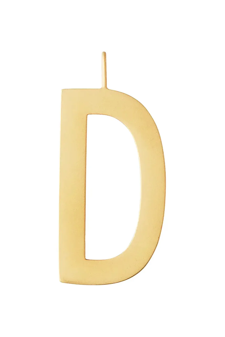 Design Letters Позлатена сребърна висулка