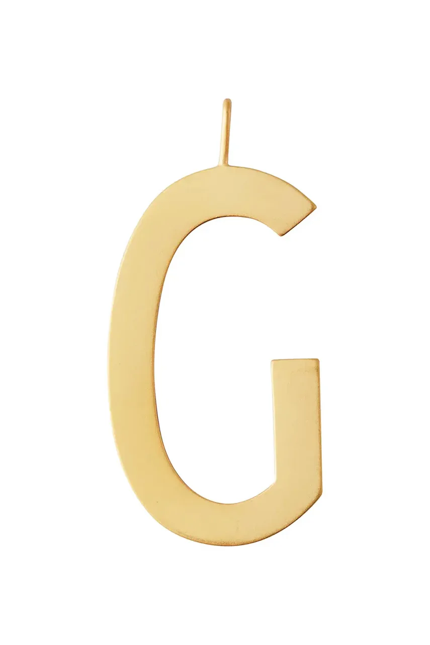 Design Letters Позлатена сребърна висулка