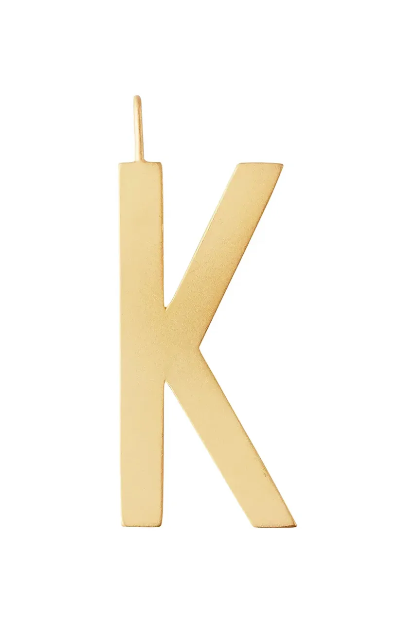 Design Letters Позлатена сребърна висулка