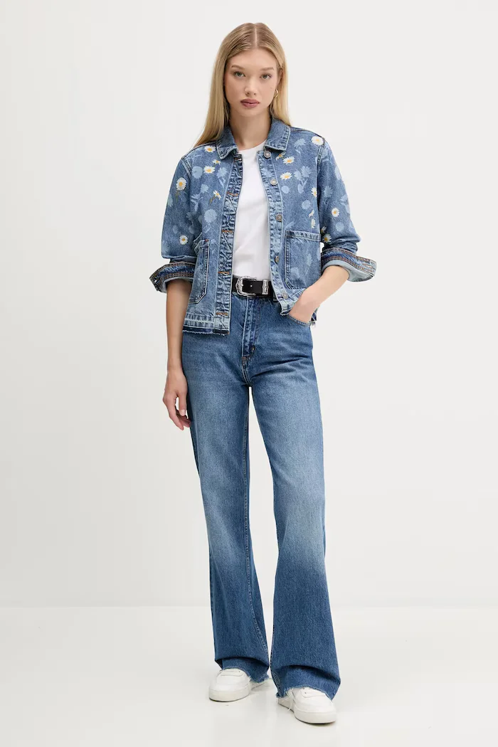 DESIGUAL Дънково яке DAISY в синьо преходен модел 25WWED15