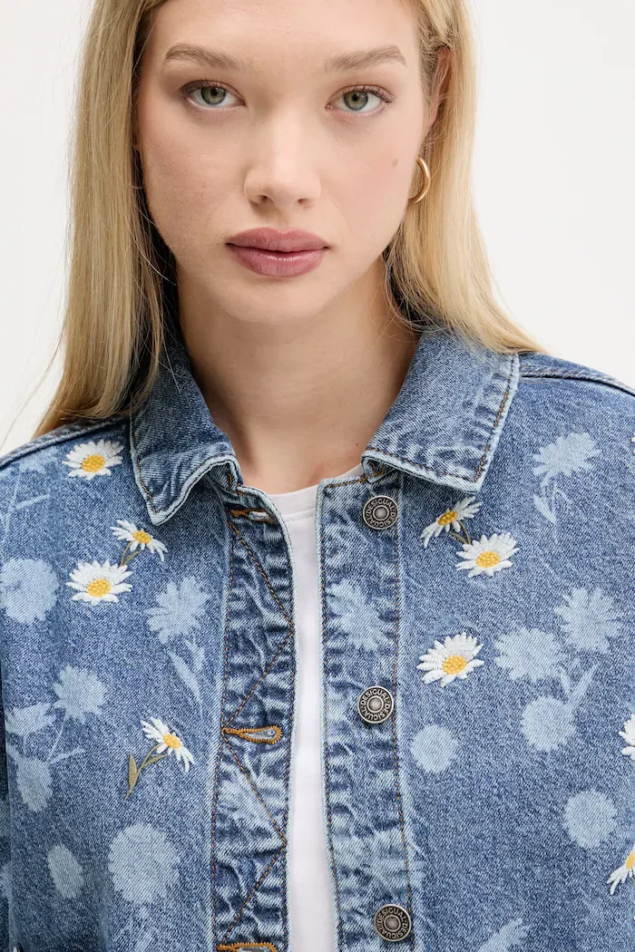 DESIGUAL Дънково яке DAISY в синьо преходен модел 25WWED15