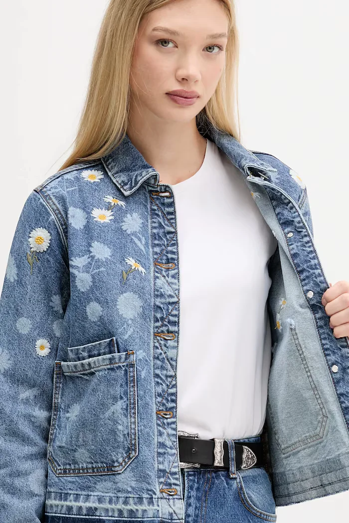DESIGUAL Дънково яке DAISY в синьо преходен модел 25WWED15