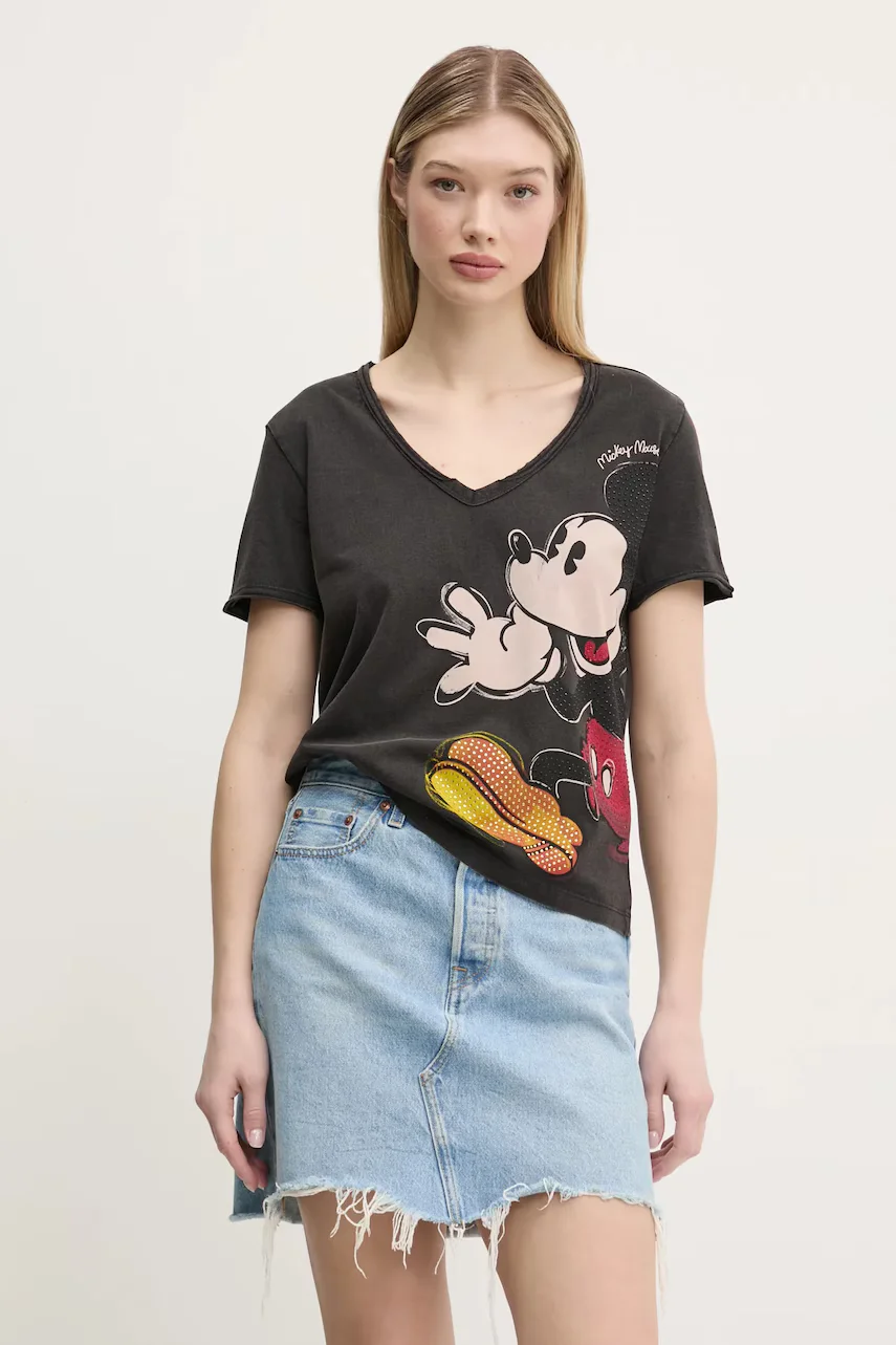 DESIGUAL Памучна тениска MICKEY JOKER