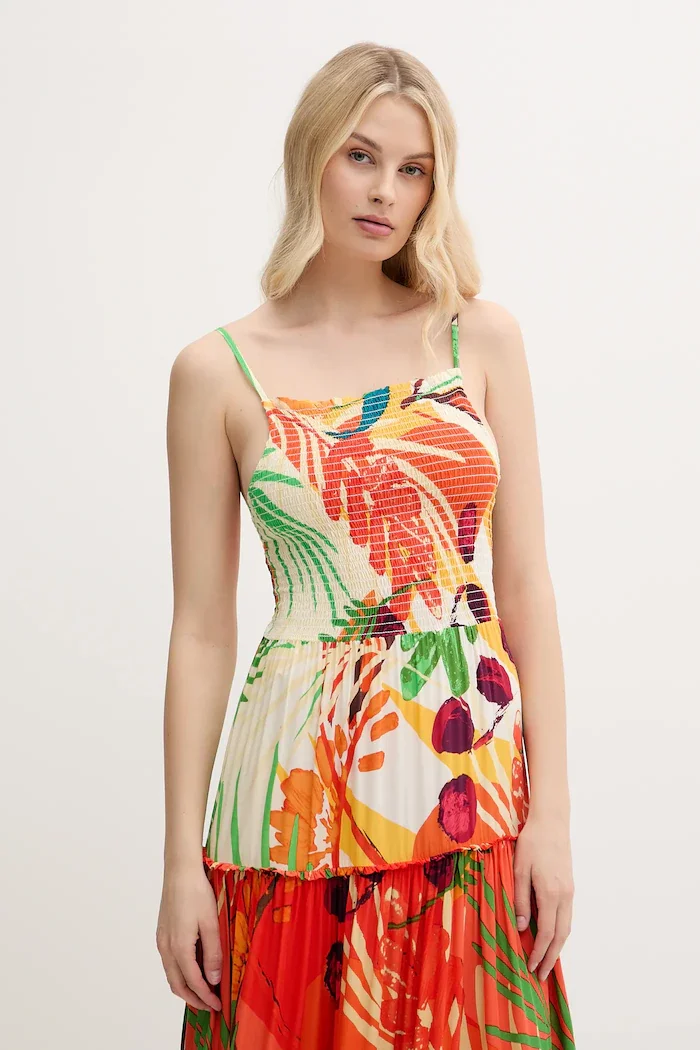 DESIGUAL Плажна рокля BAHAMAS PATCH в бежово 25SWMW07