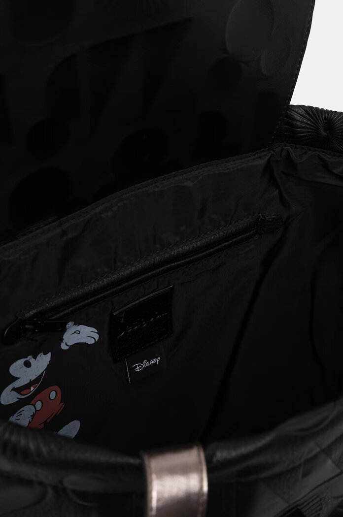 DESIGUAL Раница ALL MICKEY KRAPINA в черно голям размер с изчистен дизайн 24WAKP01
