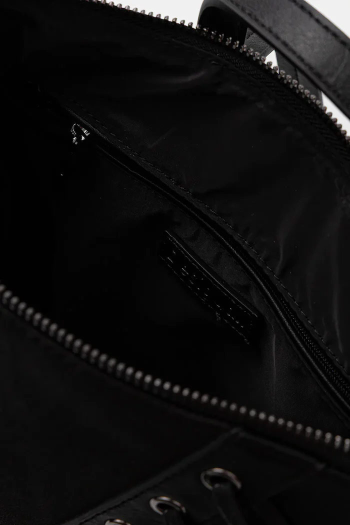 DESIGUAL Раница BLACK PATCH TANGO P дамска в черно малък размер с апликация 25WAKP12