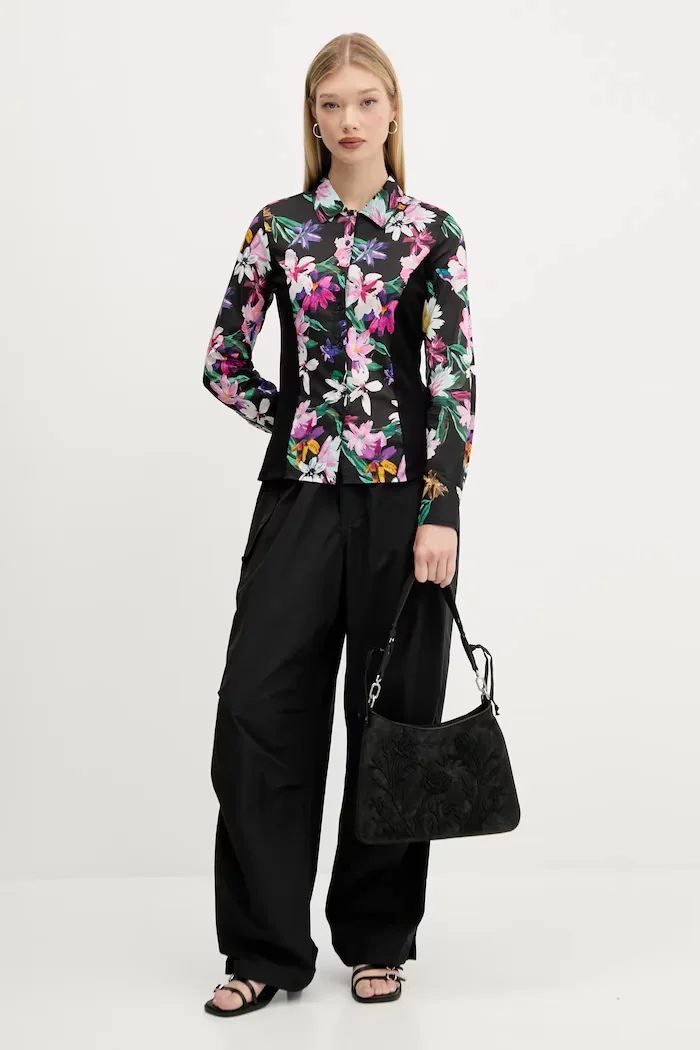 DESIGUAL Риза COSTADILLO дамска в черно 25WWCW15