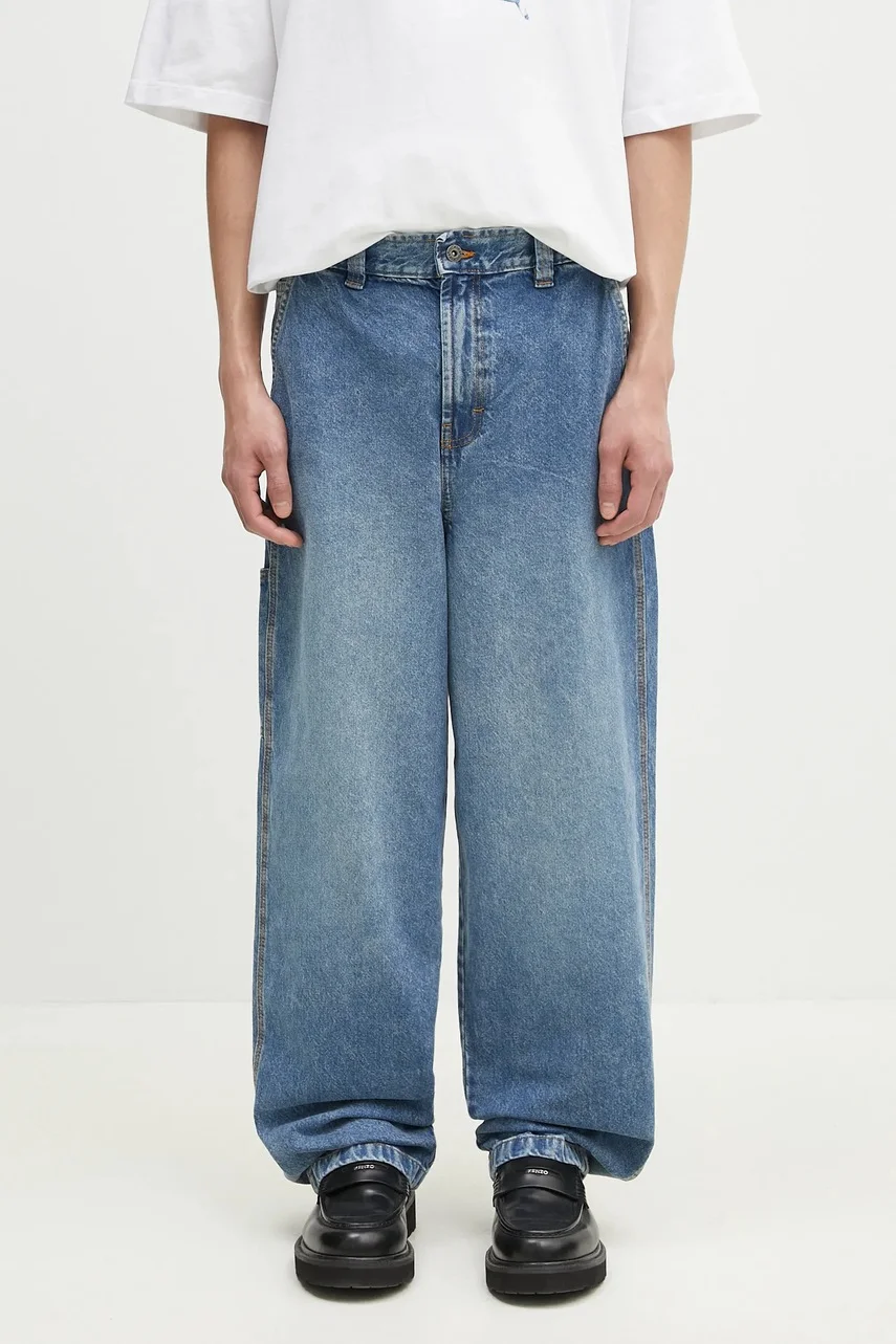 Dickies Дънки Madison Baggy Fit Denim Rinsed Blue W/ Fade