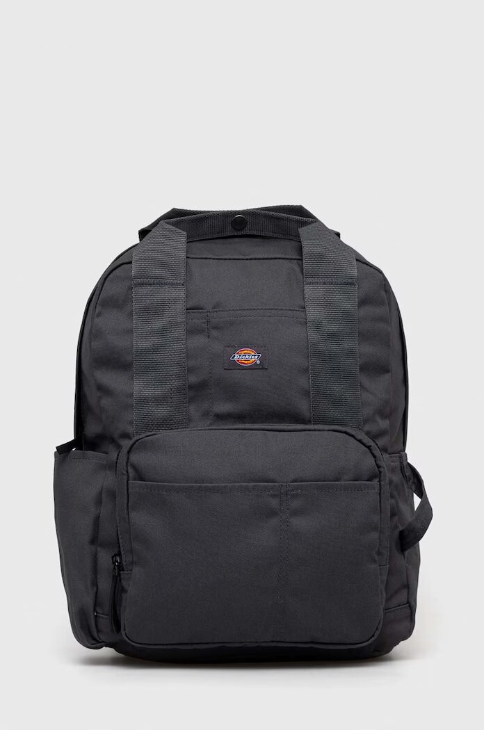 Dickies Раница в сиво голям размер с изчистен дизайн