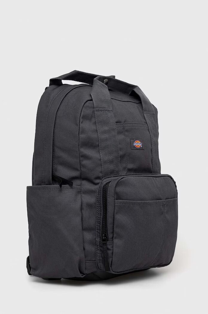 Dickies Раница в сиво голям размер с изчистен дизайн