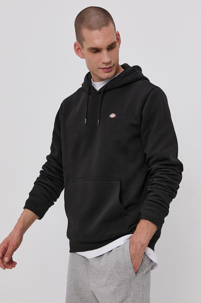 Dickies Суичър мъжки в черно с изчистен дизайн