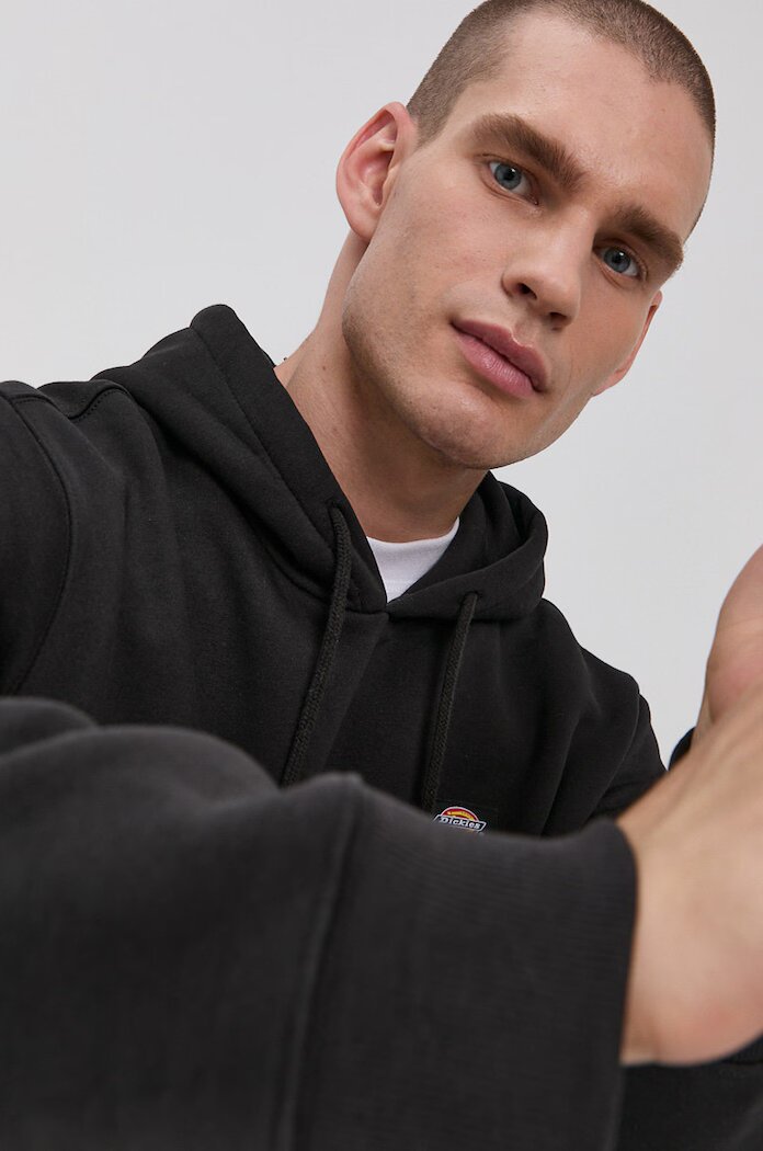 Dickies Суичър мъжки в черно с изчистен дизайн