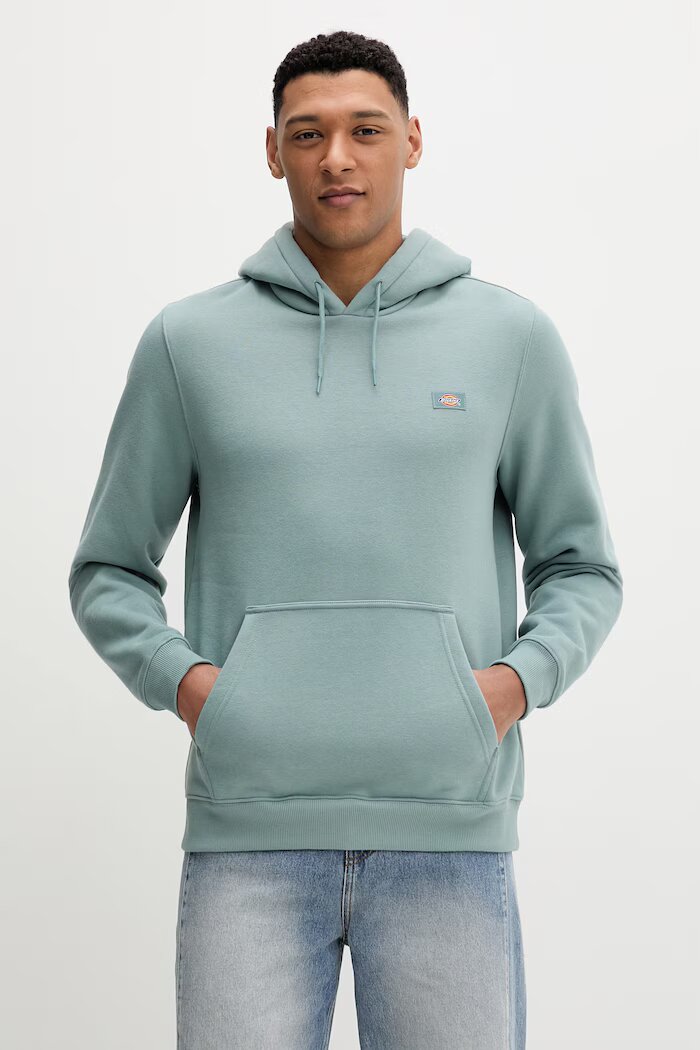 Dickies Суичър мъжки в зелено с качулка с изчистен дизайн DK0A4XCDL371