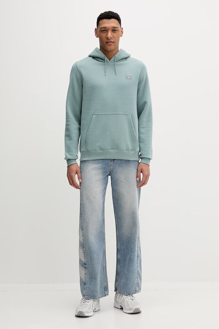 Dickies Суичър мъжки в зелено с качулка с изчистен дизайн DK0A4XCDL371