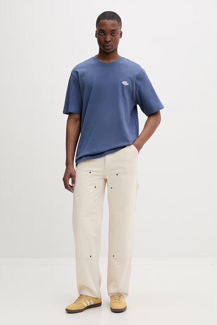 Dickies тениска basic мъжка от памук синя DK0A4YAIRI21